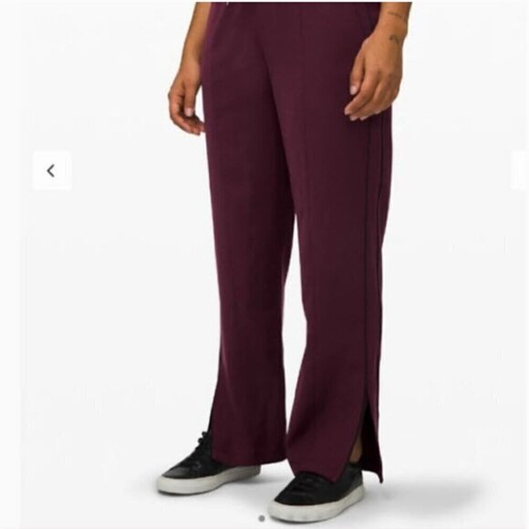 * NWT LULULEMON On the Right Track Pant Sz4 Dark Adobe/Black Size 4 - Picture 2 of 9